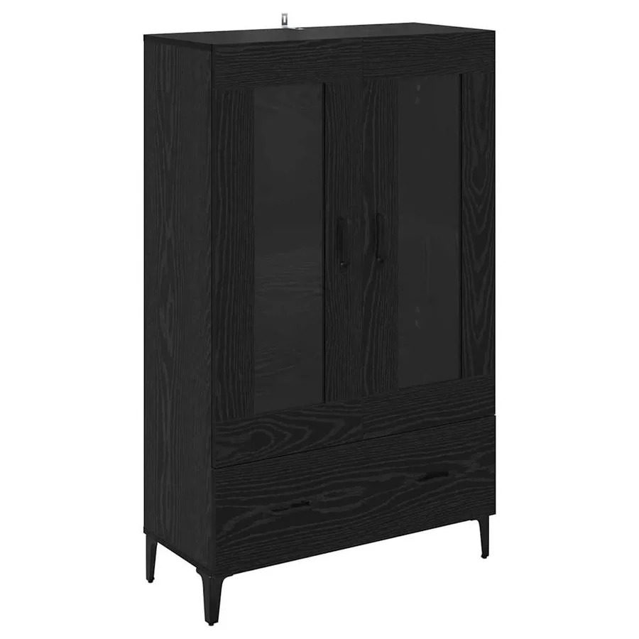 Haut Armoire avec tiroir Chêne noir 70 x 31 x 115 cm - 2