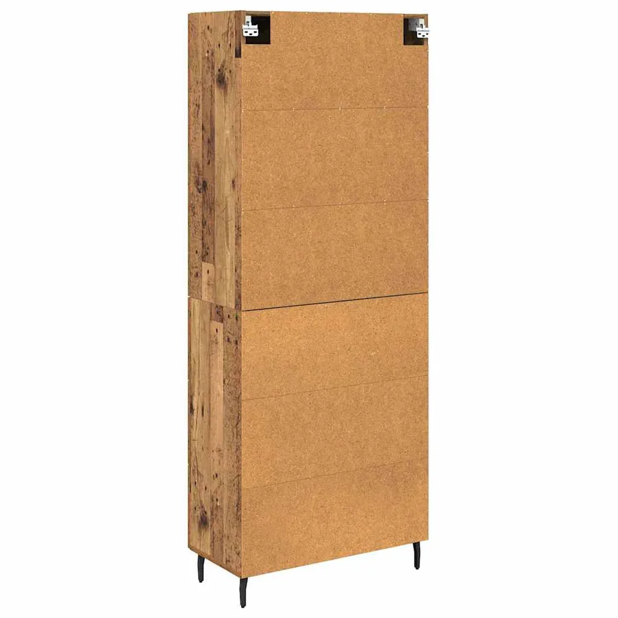 Haut Armoire avec tiroir 2 pcs Bois ancien Bois d'ingénierie - 8