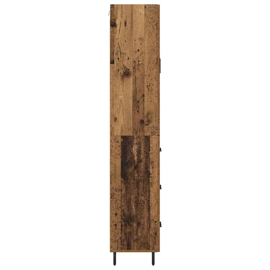 Haut Armoire avec tiroir 2 pcs Bois ancien Bois d'ingénierie - 9