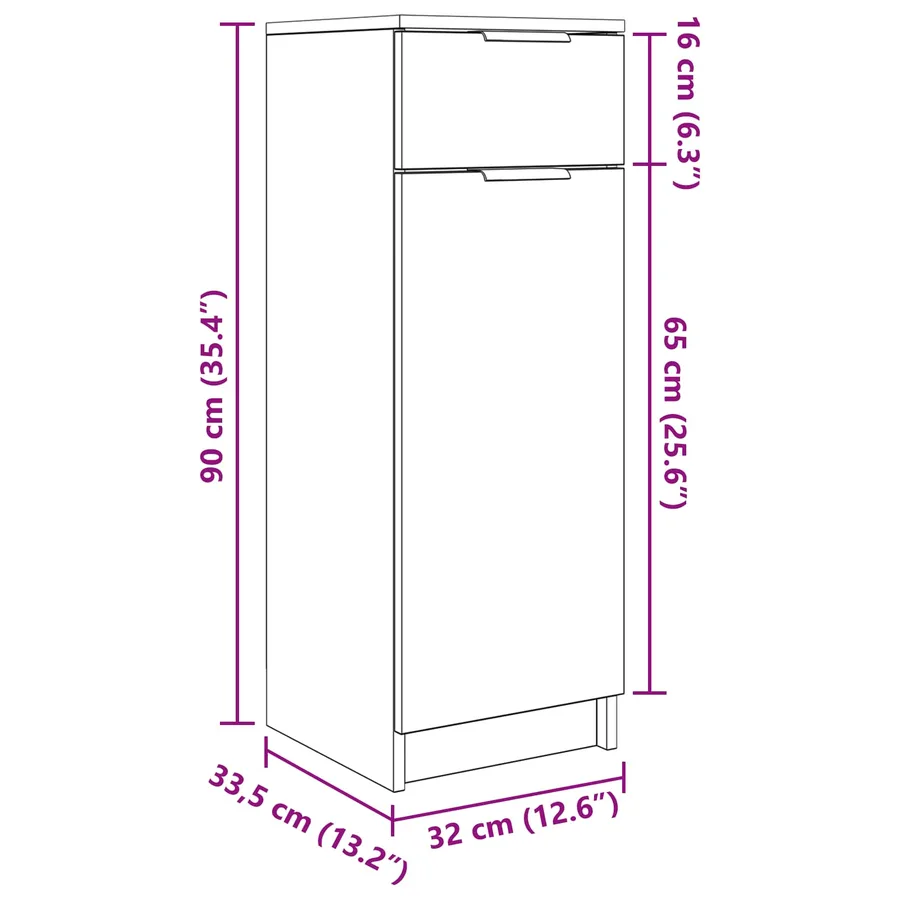 Ensemble de mobilier de salle de bain 3 pcs Bois ancien - 16