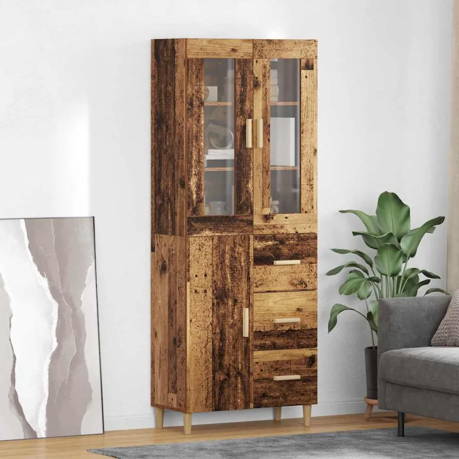 Haut Armoire Bois Ancien 69,5 x 34 x 180 cm Bois d'ingénierie