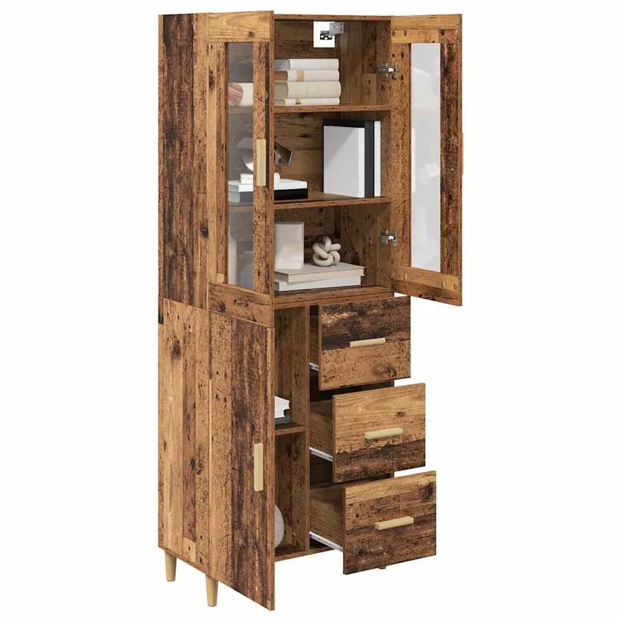 Haut Armoire Bois Ancien 69,5 x 34 x 180 cm Bois d'ingénierie - 3