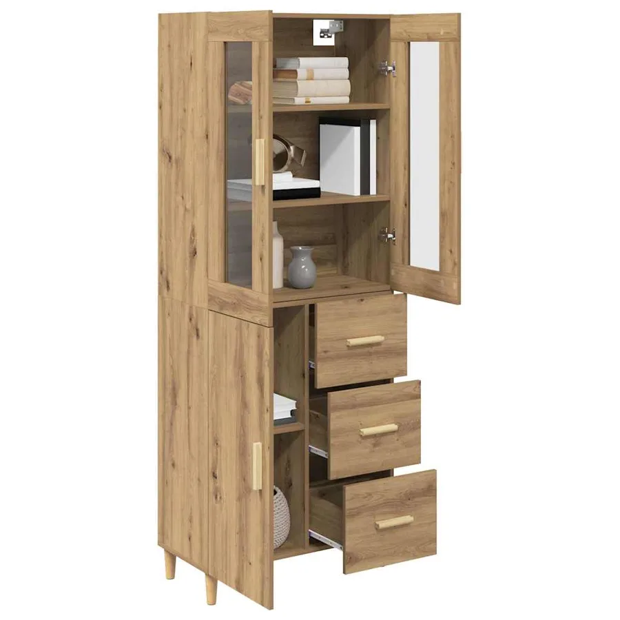 Haut Armoire Chêne artisanal 34,5 x 34 x 180 cm - 3