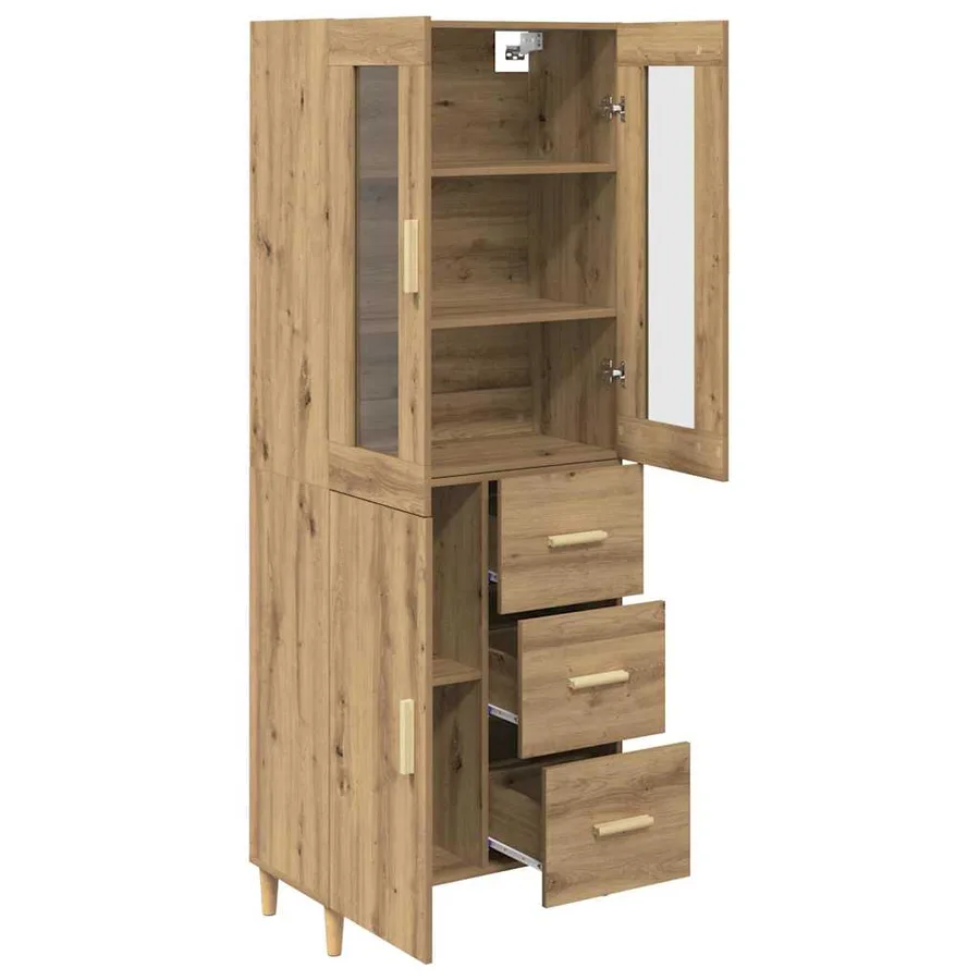 Haut Armoire Chêne artisanal 34,5 x 34 x 180 cm - 5
