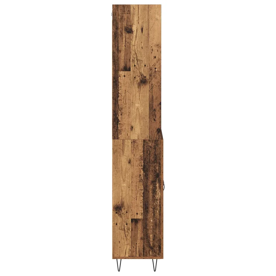 Haut Armoire 2 pcs Bois ancien Bois d'ingénierie - 9
