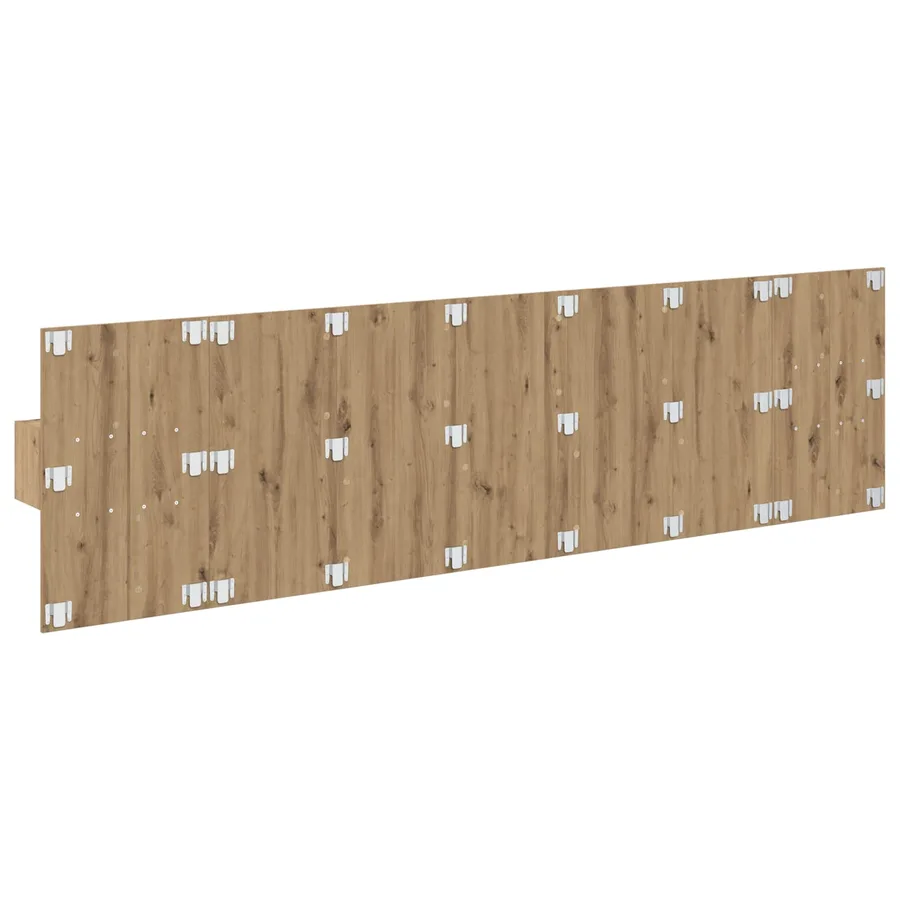 Tête de lit avec armoire 3 pcs Chêne artisanal - 9