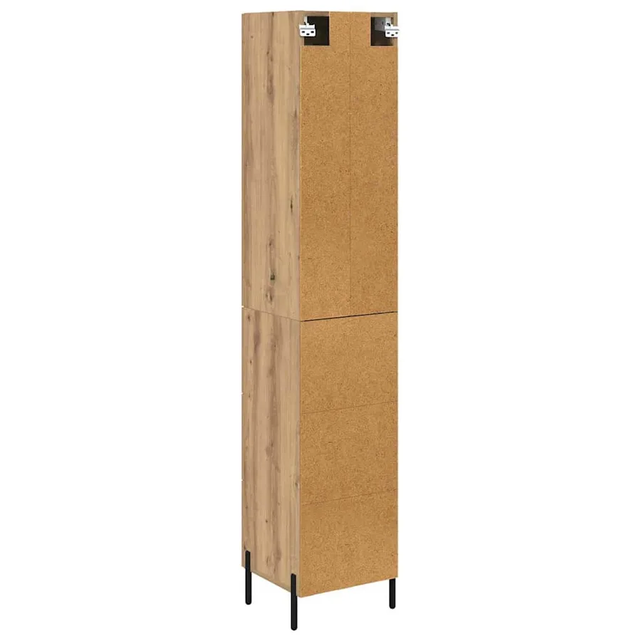 Haut Armoire avec tiroir Chêne artisanal 34,5 x 34 x 180 cm - 8