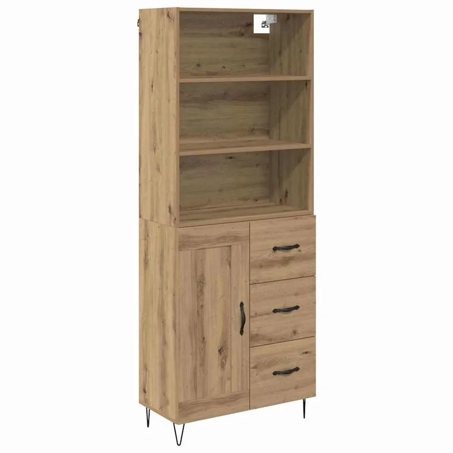 Haut Armoire 2 pcs Chêne artisanal 69,5 x 34 x 180 cm - 2