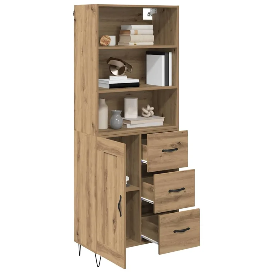 Haut Armoire 2 pcs Chêne artisanal 69,5 x 34 x 180 cm - 3