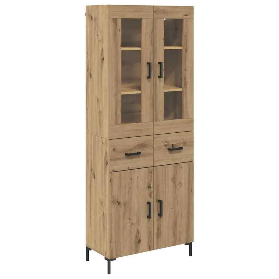 Haut Armoire 2 pcs Chêne artisanal 69,5 x 34 x 180 cm - 2