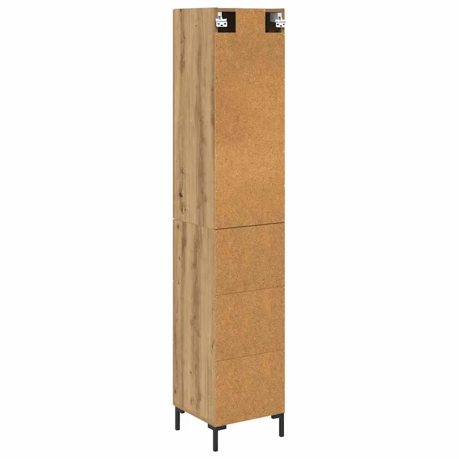 Haut Armoire Chêne artisanal 34,5 x 34 x 180 cm - 10
