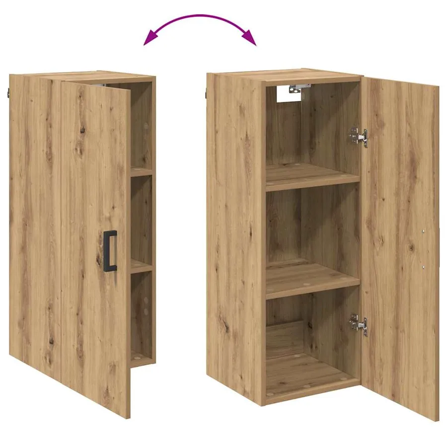 Haut Armoire Chêne artisanal 34,5 x 34 x 180 cm - 13