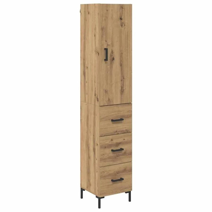Haut Armoire Chêne artisanal 34,5 x 34 x 180 cm - 2