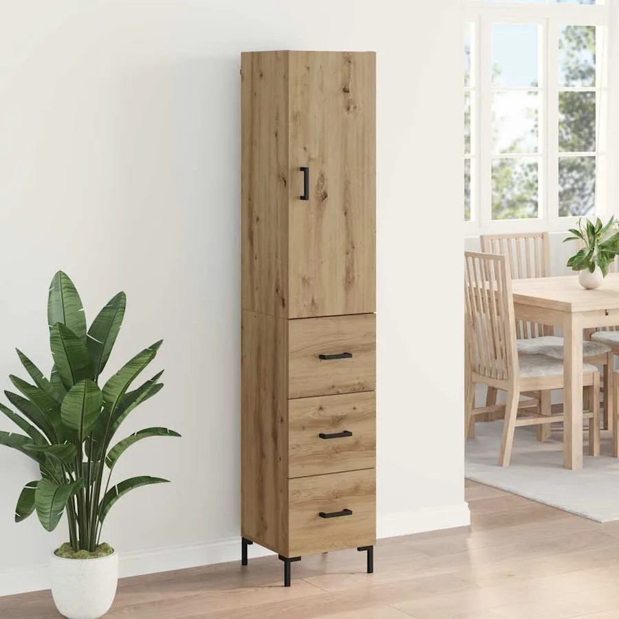 Haut Armoire Chêne artisanal 34,5 x 34 x 180 cm - 4