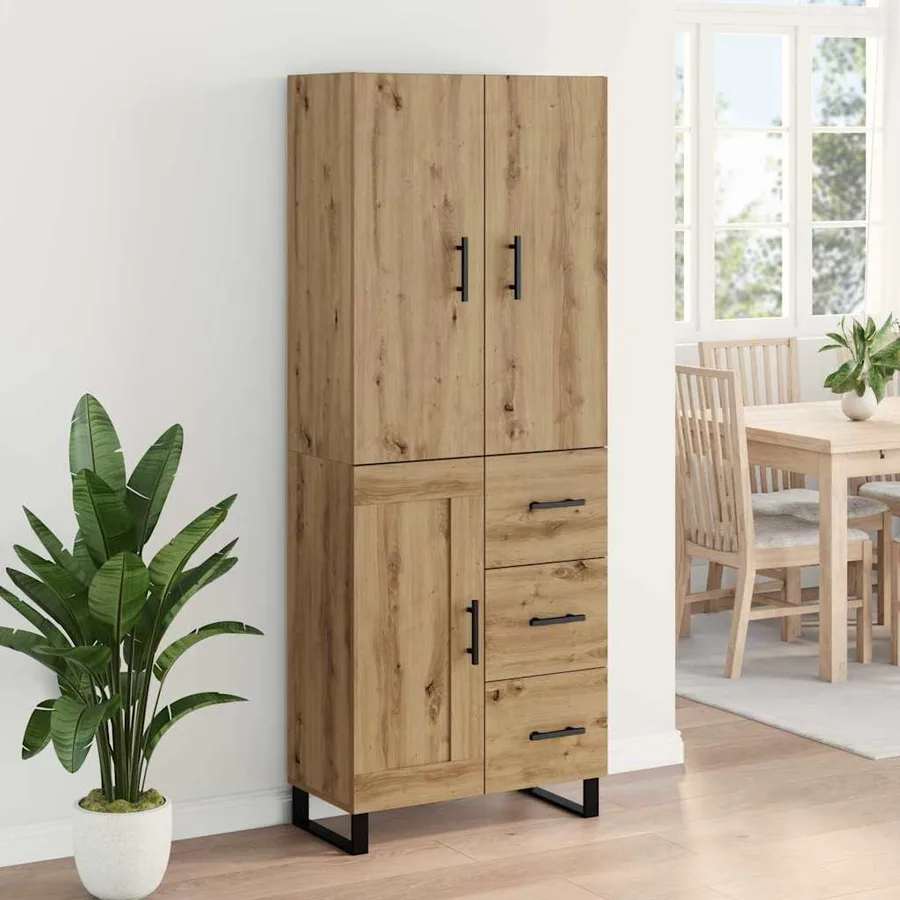 Haut Armoire 2 pcs Chêne artisanal 69,5 x 34 x 180 cm - 4