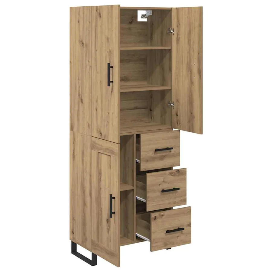Haut Armoire 2 pcs Chêne artisanal 69,5 x 34 x 180 cm - 5