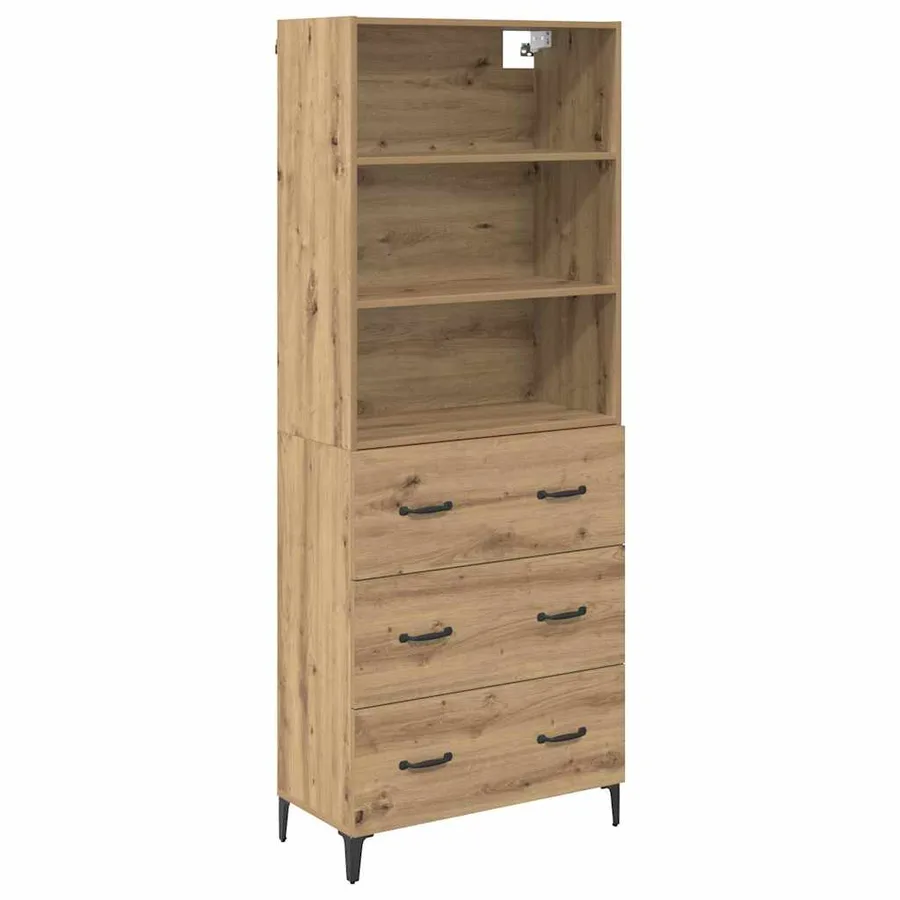 Haut Armoire Chêne artisanal 69,5 x 34 x 180 cm - 2