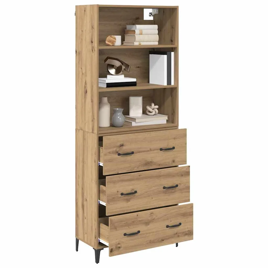 Haut Armoire Chêne artisanal 69,5 x 34 x 180 cm - 3