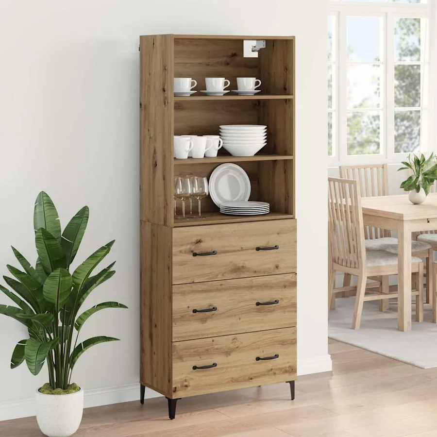 Haut Armoire Chêne artisanal 69,5 x 34 x 180 cm - 4