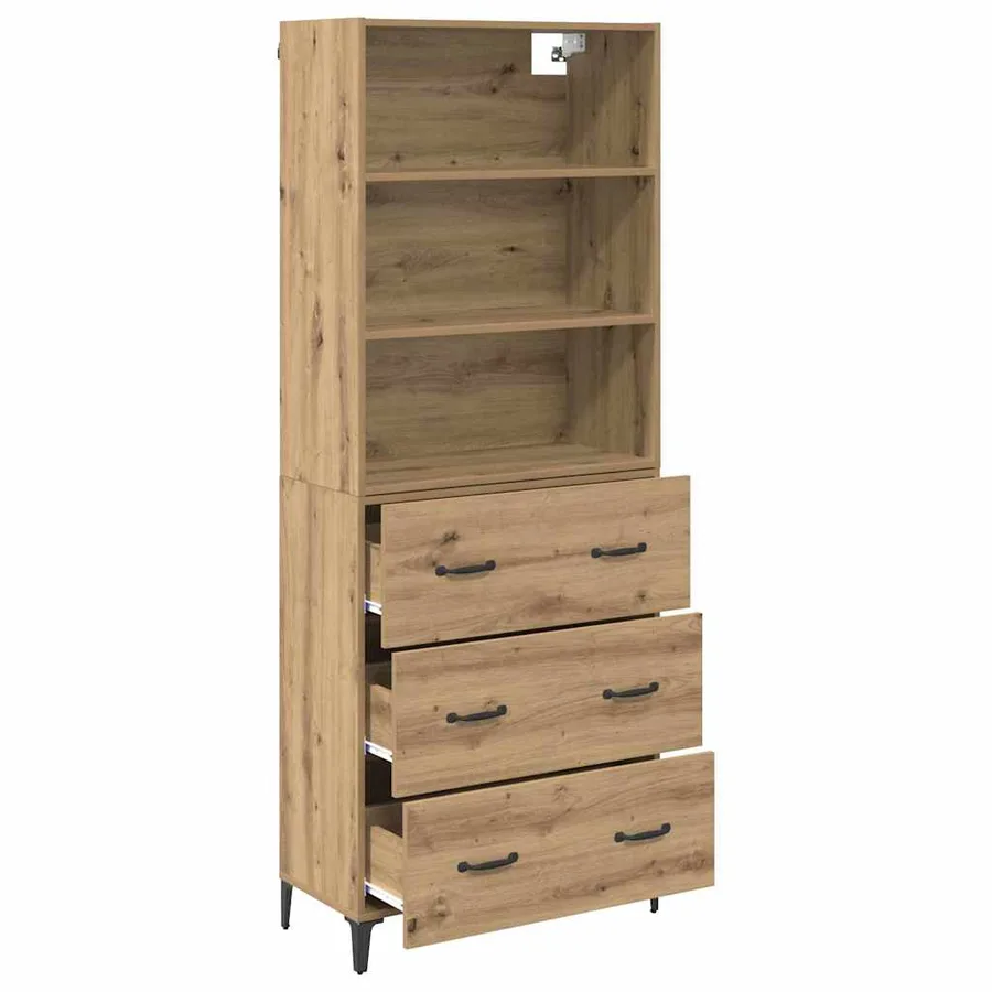 Haut Armoire Chêne artisanal 69,5 x 34 x 180 cm - 5