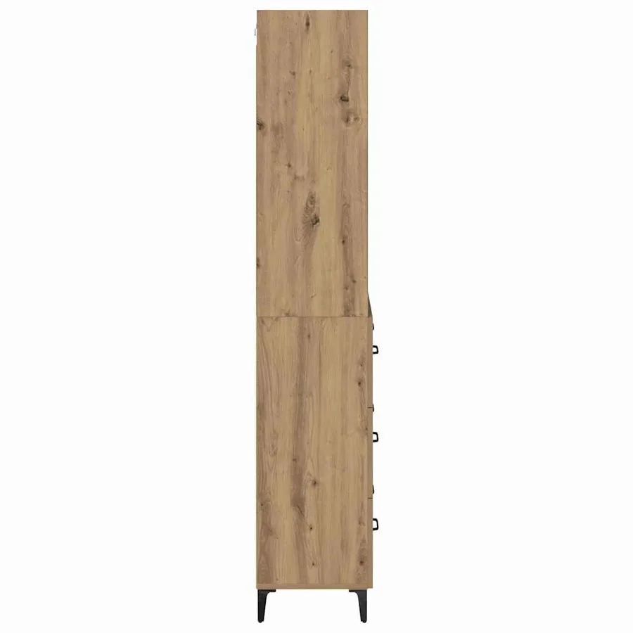 Haut Armoire Chêne artisanal 69,5 x 34 x 180 cm - 9