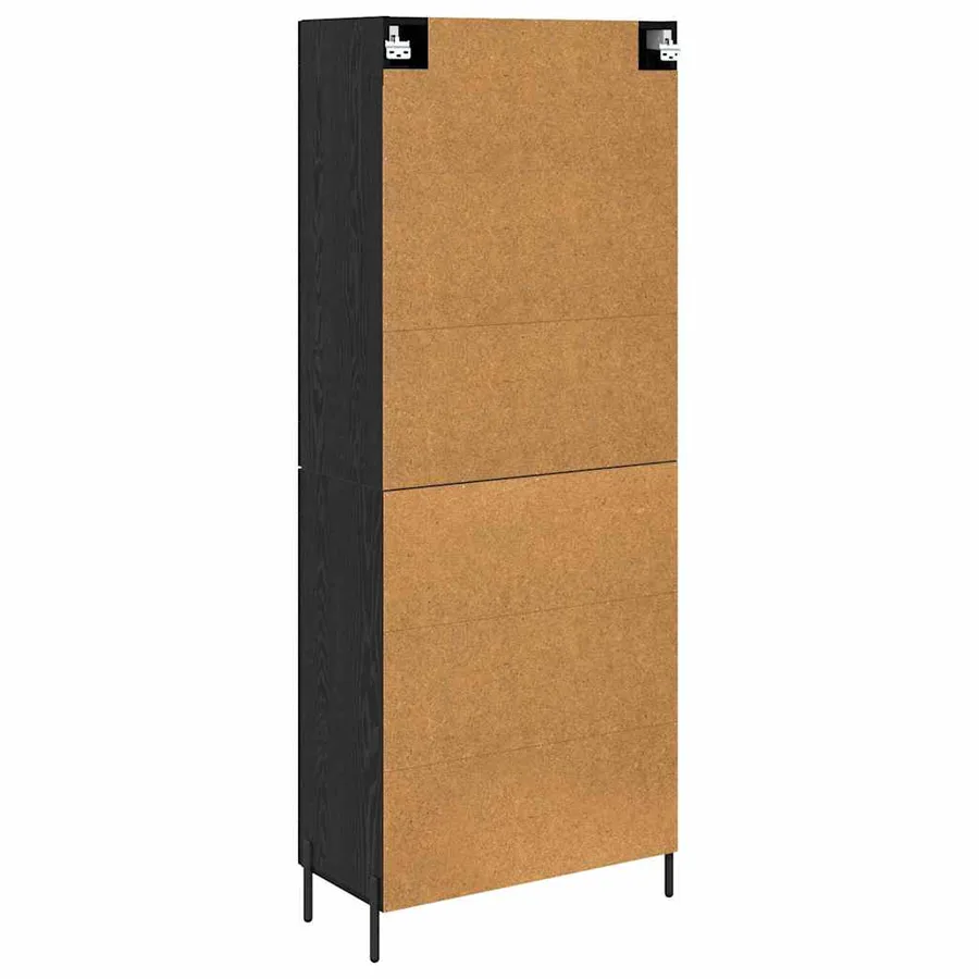 Haut Armoire 2 pcs Chêne noir Bois d'ingénierie - 10