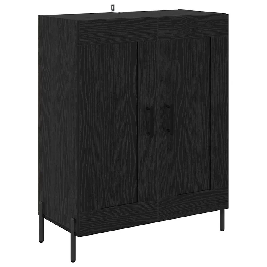 Haut Armoire 2 pcs Chêne noir Bois d'ingénierie - 6