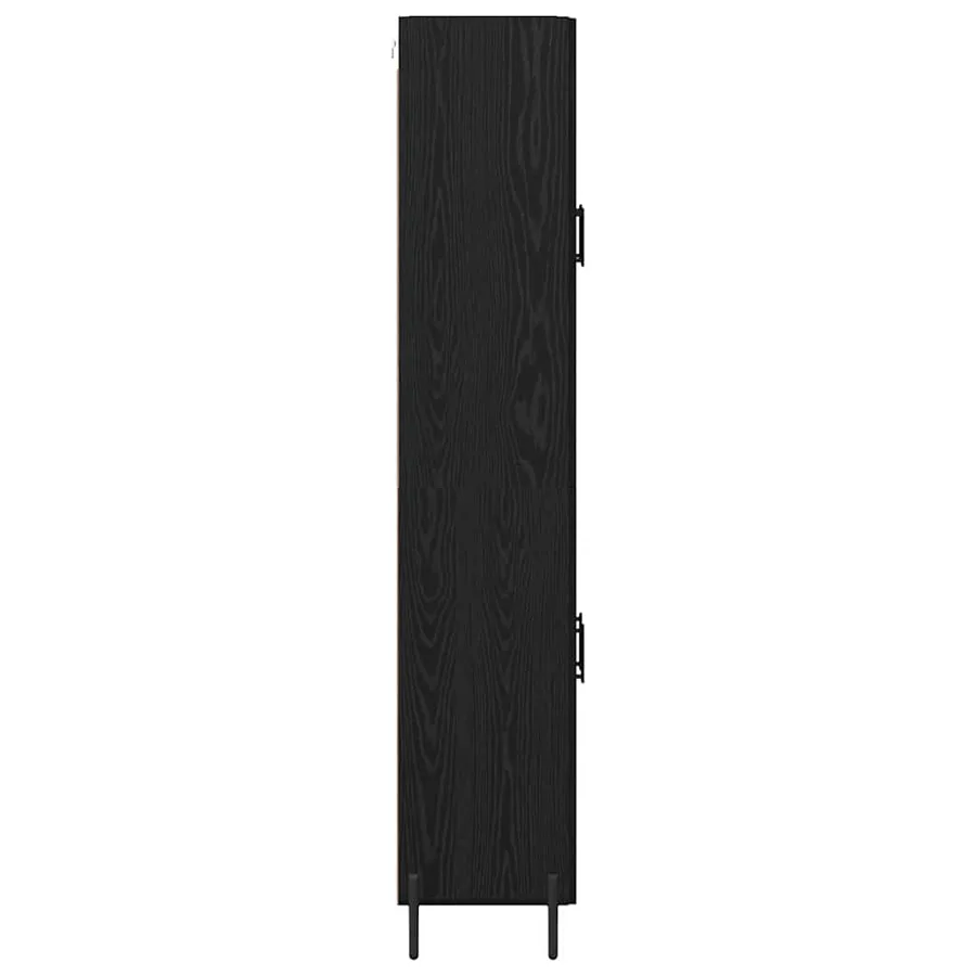 Haut Armoire 2 pcs Chêne noir Bois d'ingénierie - 9