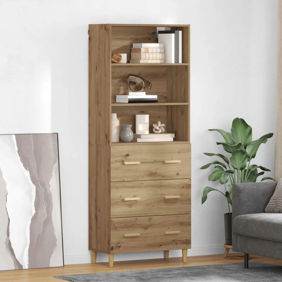 Haut Armoire Chêne artisanal 69,5 x 32,5 x 180 cm