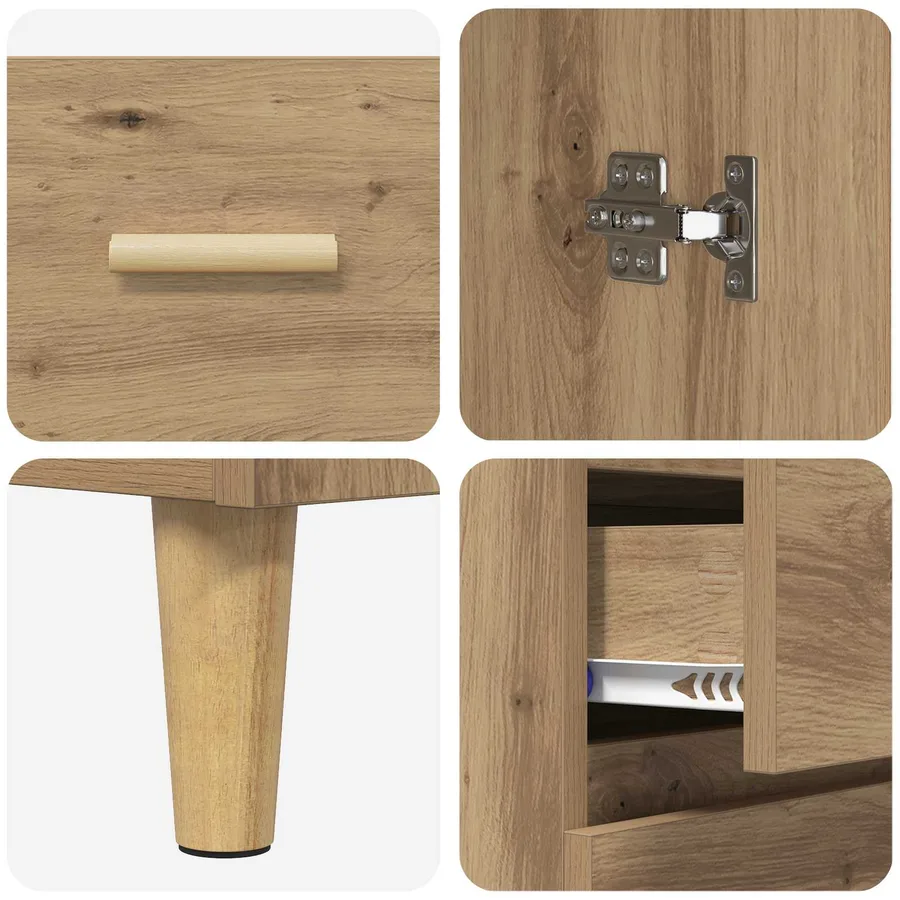 Haut Armoire Chêne artisanal 69,5 x 32,5 x 180 cm - 11