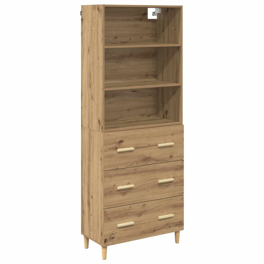 Haut Armoire Chêne artisanal 69,5 x 32,5 x 180 cm - 2
