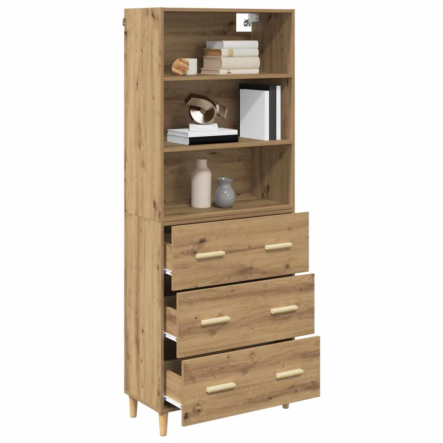 Haut Armoire Chêne artisanal 69,5 x 32,5 x 180 cm - 3