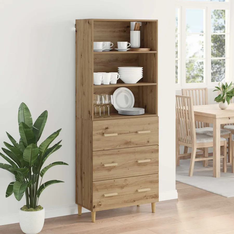Haut Armoire Chêne artisanal 69,5 x 32,5 x 180 cm - 4