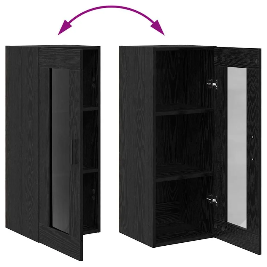 Haut Armoire Chêne noir 34,5 x 34 x 180 cm Bois d'ingénierie - 13