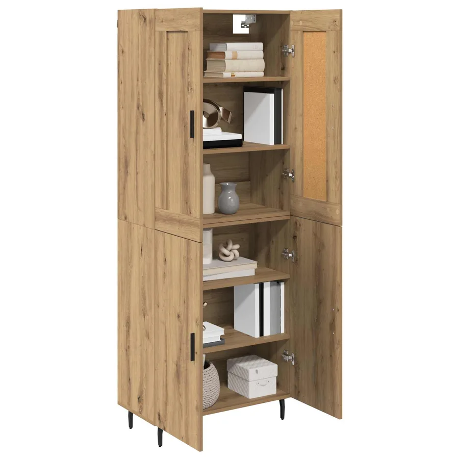 Haut Armoire 2 pcs Chêne artisanal 69,5 x 34 x 180 cm - 3