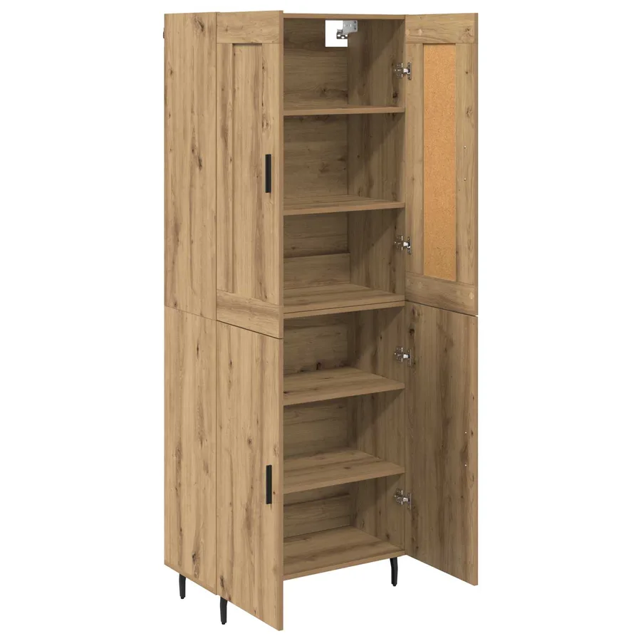 Haut Armoire 2 pcs Chêne artisanal 69,5 x 34 x 180 cm - 5