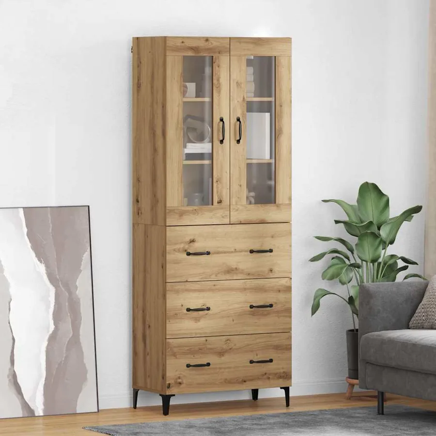 Haut Armoire Chêne artisanal 69,5 x 34 x 180 cm
