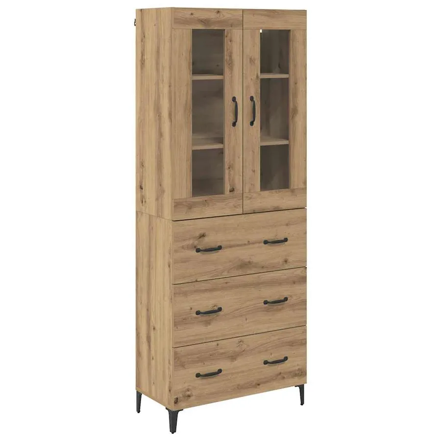 Haut Armoire Chêne artisanal 69,5 x 34 x 180 cm - 2