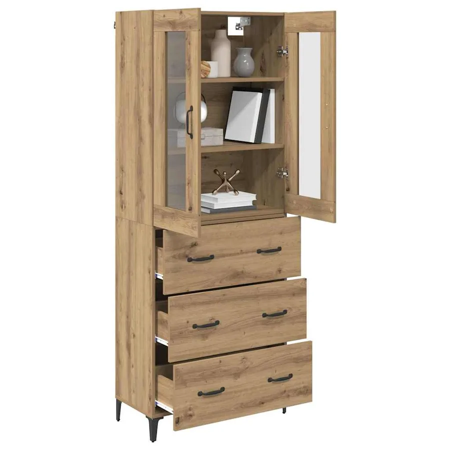 Haut Armoire Chêne artisanal 69,5 x 34 x 180 cm - 3