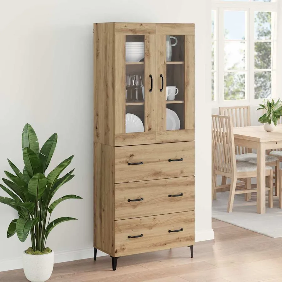 Haut Armoire Chêne artisanal 69,5 x 34 x 180 cm - 4