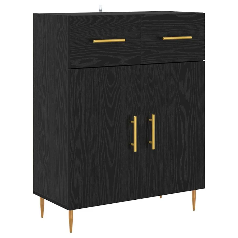 Haut Armoire Chêne noir 69,5 x 34 x 180 cm Bois d'ingénierie - 6
