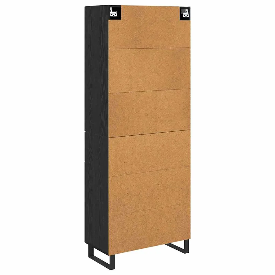 Haut Armoire avec tiroir 2 pcs Chêne noir 69,5 x 34 x 180 cm - 8