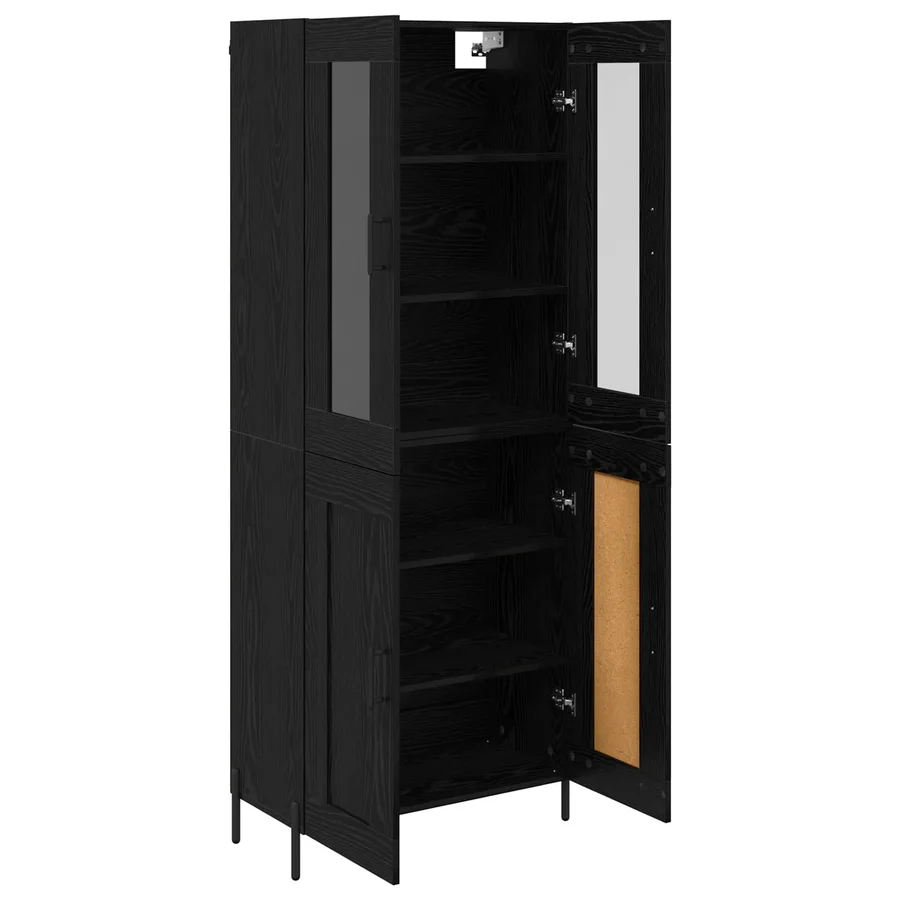 Haut Armoire Chêne noir 69,5 x 34 x 180 cm Bois d'ingénierie - 5