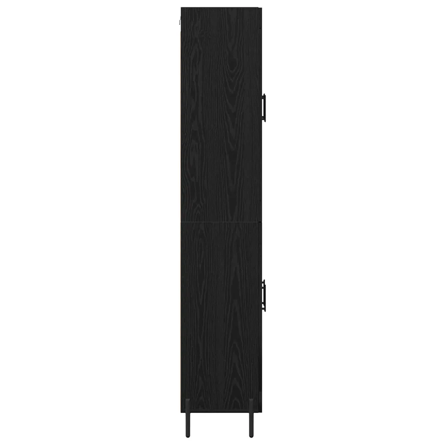 Haut Armoire Chêne noir 69,5 x 34 x 180 cm Bois d'ingénierie - 9
