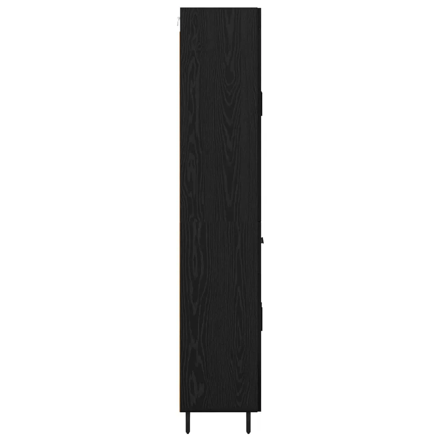 Haut Armoire avec tiroir 2 pcs Chêne noir Bois d'ingénierie - 9