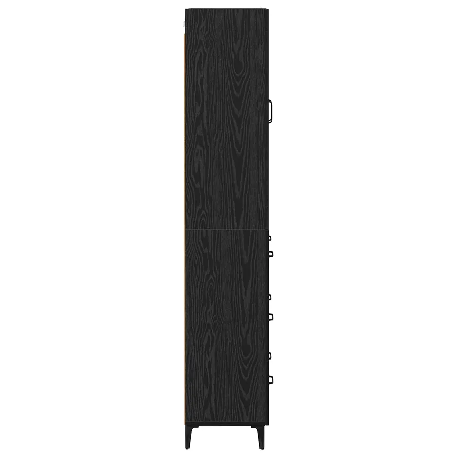 Haut Armoire Chêne noir 69,5 x 34 x 180 cm Bois d'ingénierie - 9