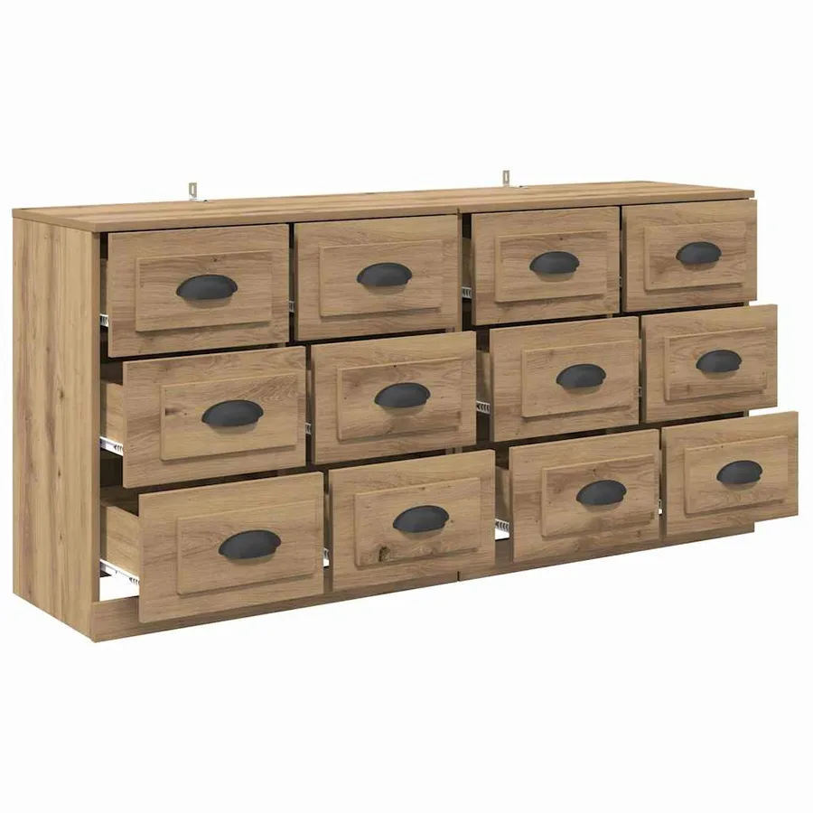 Buffets 2 pcs Chêne artisanal 70 x 35,5 x 67,5 cm - 6