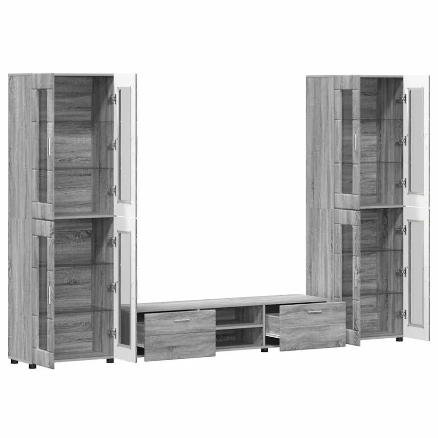 Ensemble meuble TV FLORIN 3 pcs Gris Sonoma Bois d'ingénierie - 5