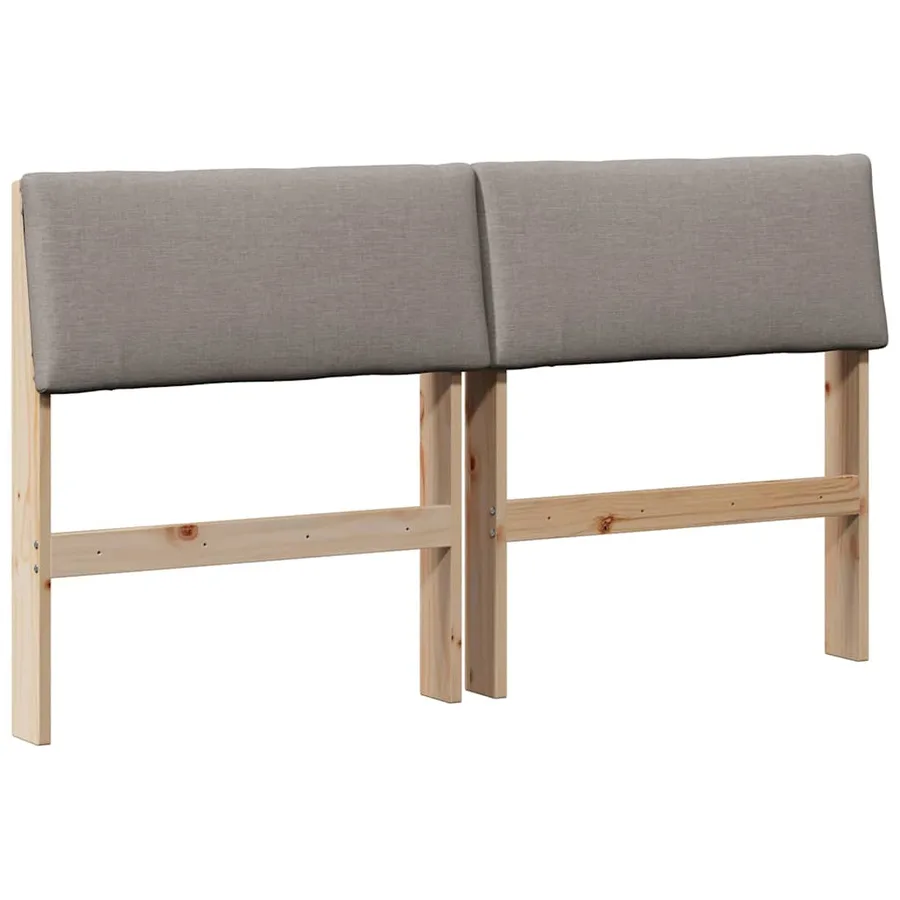 Tête de lit capitonnée Taupe 150 cm Pin massif - 2