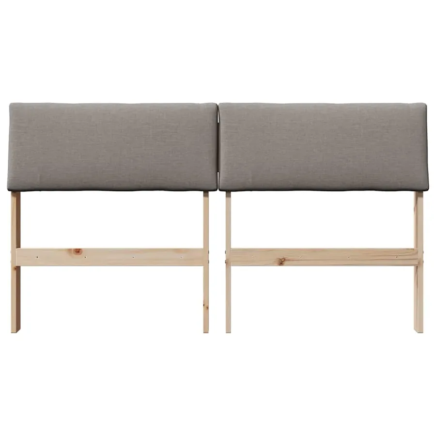 Tête de lit capitonnée Taupe 150 cm Pin massif - 4
